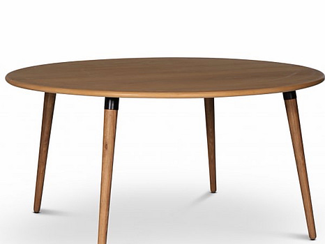 Omni matbord i oljad ek, Ø150 cm (6 st)