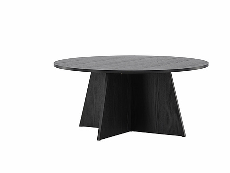 Bootcut soffbord, Ø100 cm, svart, 4 st, Venture Home