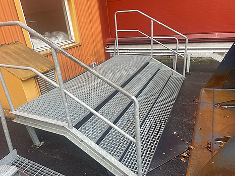 Plattformtrappa galvaniserad, industriell
