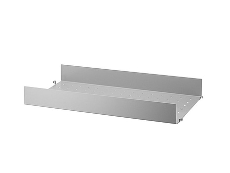 2 st. Hyllplan metall hög String, grå 58x30 cm. Ord. pris inkl. moms: ca 825 kr.