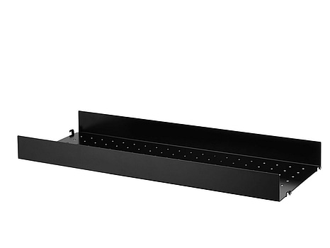 Hyllplan metall hög String, svart 78x30 cm. Ord. pris inkl. moms: ca 879 kr.