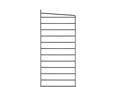 4 st. Väggavel String, svart, 75x30 cm.
