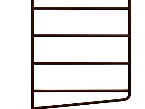 4 st. Väggavel String, brun, 50x20 cm.