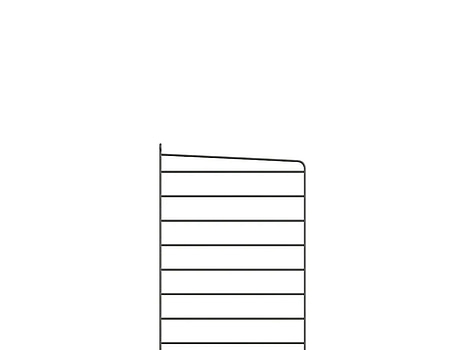 4 st. Väggavel String, grå, 50x30 cm.