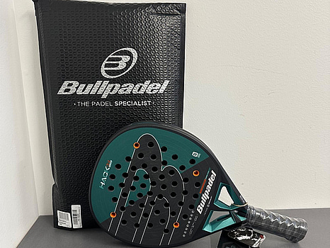 Padelracket, Bullpadel, Hack 04 Hybrid, svart/turkos/vit/orange.
