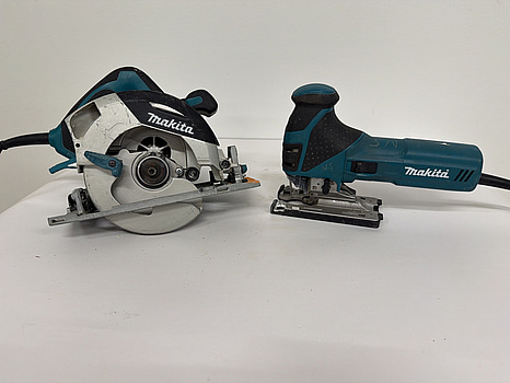 Cirkelsåg Makita HS6101, sticksåg Makita 4351FCT
