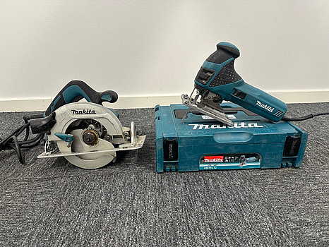 Cirkelsåg Makita HS6601 & Sticksåg Makita 4351FCT