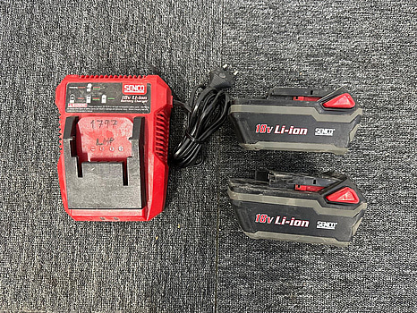 Batteriladdare Senco och 2st 18V litiumjonbatterier Senco