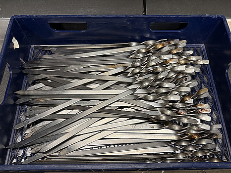 Kebabspett, ca 85 st, tvinnade skaft