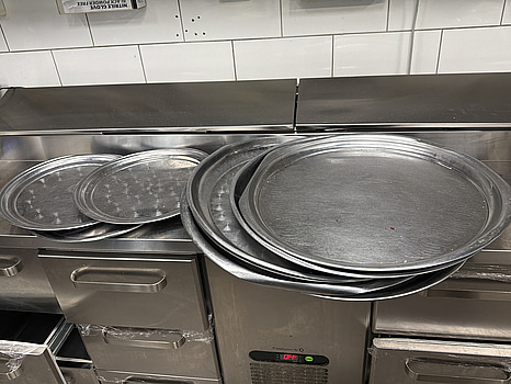 Serveringsbrickor, 9st, rostfria