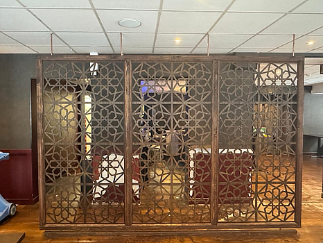 Rumsdelare, 3-panel, mörkbrun