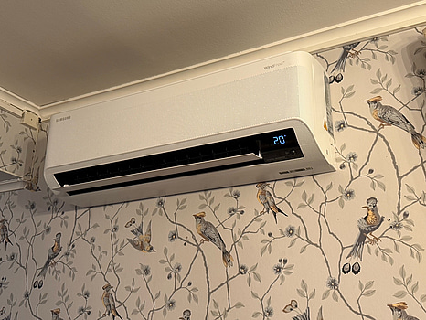 Värmepump/ AC, Samsung WindFree, inomhus- och utomhusdel