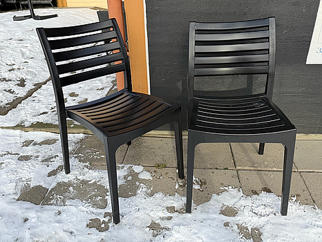 8 st stolar för utomhusbruk, Siesta, svarta