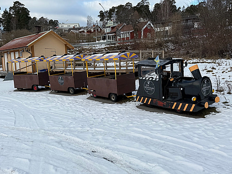 Turisttåg med lok och 3 vagnar