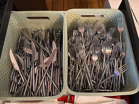 Bestickset, gafflar och knivar, Vega