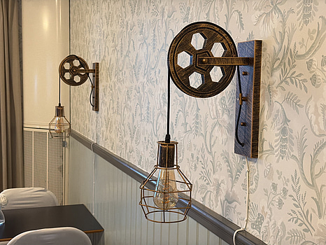 Vägglampor, 10 st, industriell stil