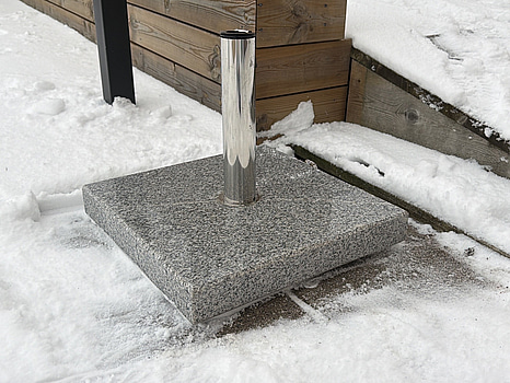 Parasollfot i granit, 7 st