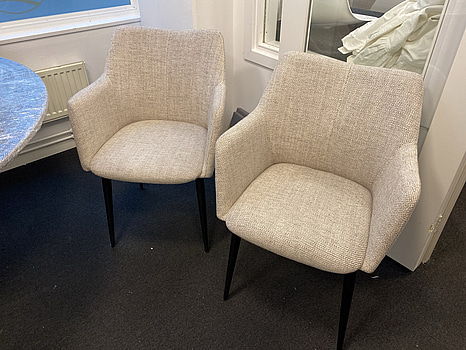 2 st. Matstolar Martinsen Remy Spisestol Beige