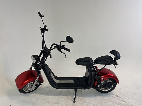 Elscooter Fat Tire Citycoco, röd