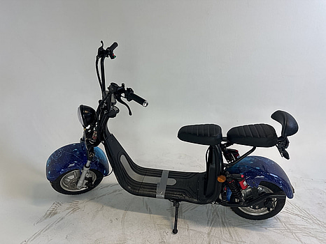 Elscooter Fat Tire Citycoco, blå - reservdelsobjekt