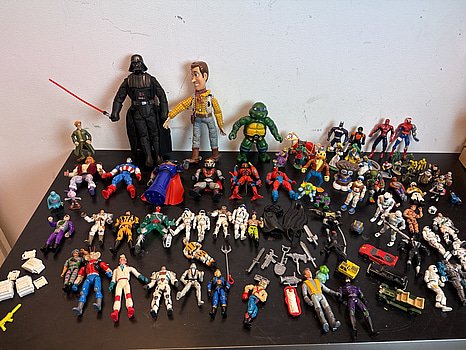 Actionfigurer & leksaker (stort parti)