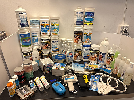 Pool/spa utrustning, mätare m.m.