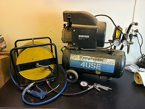 Kompressor med slangvinda