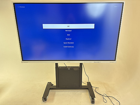 Skärm Samsung Flip, WM85B 85 tum touchskärm inkl. TV-ställ på hjul