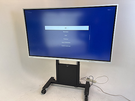Skärm Samsung Flip WM85B 85 tum touchskärm inkl. TV-ställ på hjul