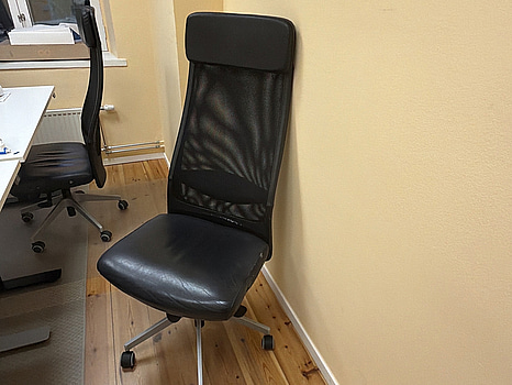 Kontorsstol, meshrygg, svart