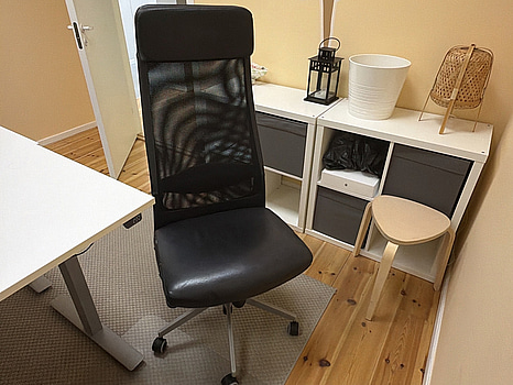 Kontorsstol mesh, svart, justerbar