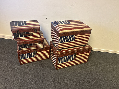 5 st. förvaringsboxar / väskor USA