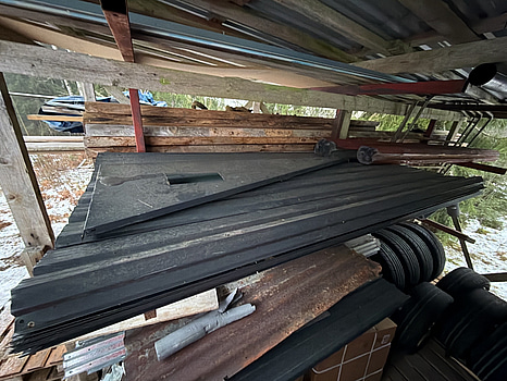 Plåtskjul 6×3 m. komplett byggsats, galvaniserat stål