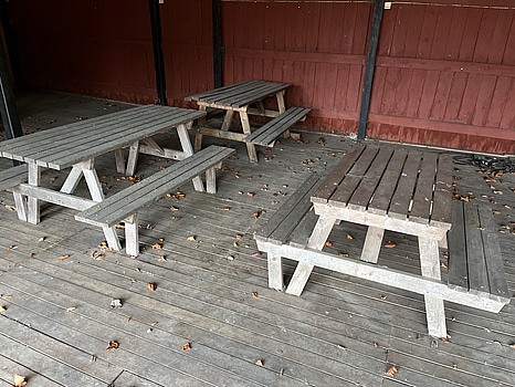 5 st picknickbord i trä – robusta