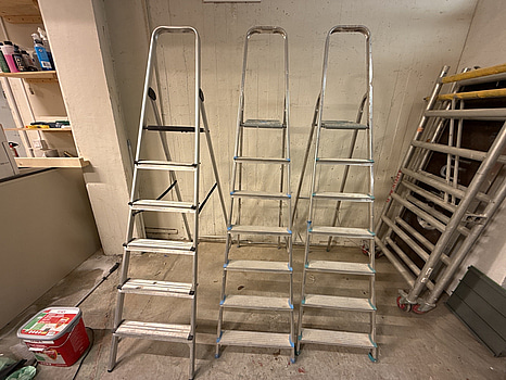 3 st aluminiumstegar