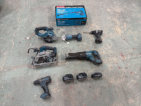 7 st batterimaskiner Makita