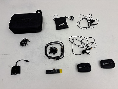 Mikrofon utrustning Røde och Saramonic.