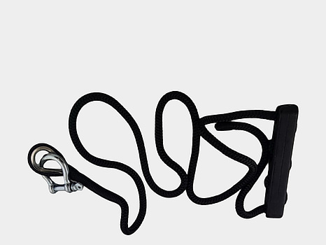 6 st. Förtöjningslina Robline, med förtöjningsfjäder, kaus och schackel, ø12, 2,5m, svart, spliced eye.