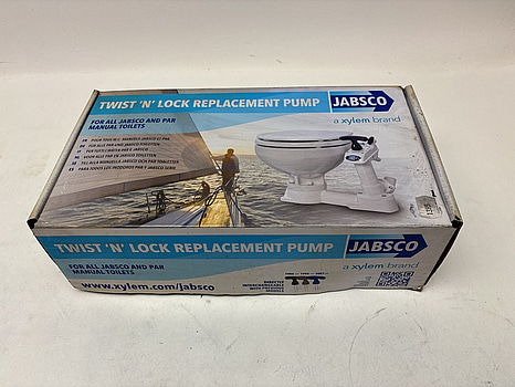 Pumphus för båttoalett Jabsco, Twist ’N’ Lock.