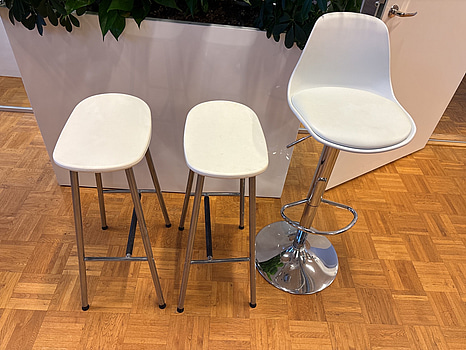 Parti med stolar, olika modeller