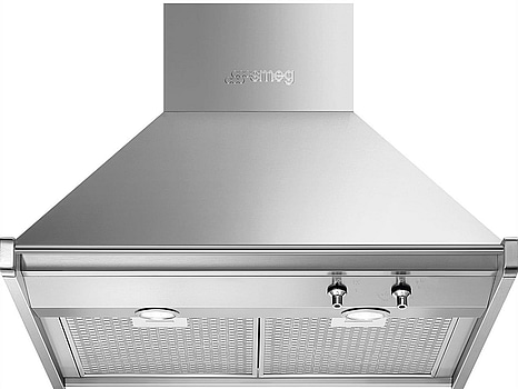 Köksfläkt Smeg Väggmonterad 700 mm, Rostfritt stål Classic KD70XE
