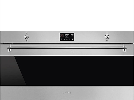 Termoventilerad ugn Smeg Kompaktugn 90 cm Rostfritt stål Classic SFR9302TX