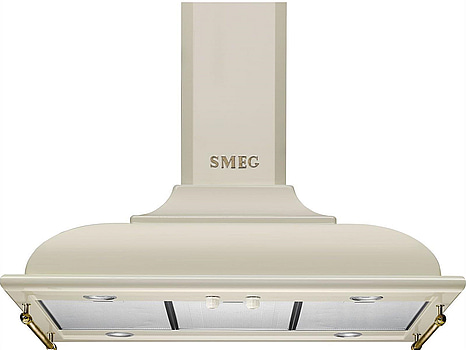 Köksfläkt Smeg Frihängande 900 mm Creme Cortina KCI19POE