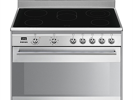 Glaskeramikspis Smeg 90x60 cm Rostfritt stål Classic SCD91CMX9