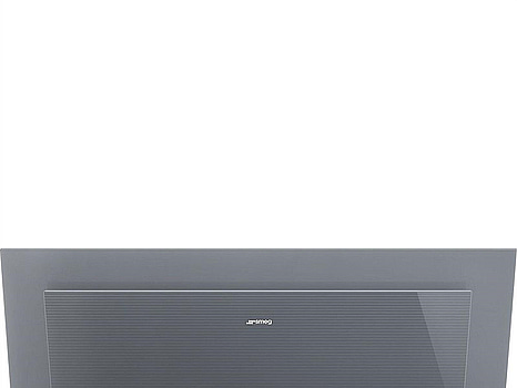 Köksfläkt Smeg Väggmonterad Vinklad 90 cm Silver Linea KV194S