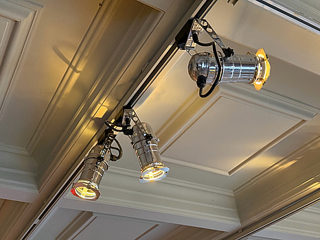 25 st takspotlights, metall, silver