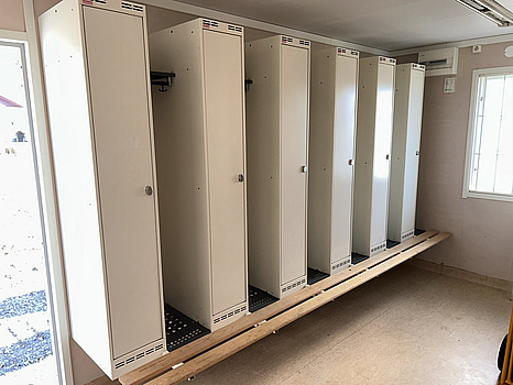 Omklädningsskåp Sonesson, 6 st, beige metall