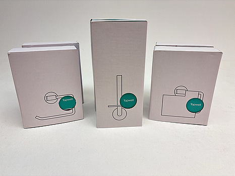 Parti med badrumstillbehör Tapwell, Ascot grey