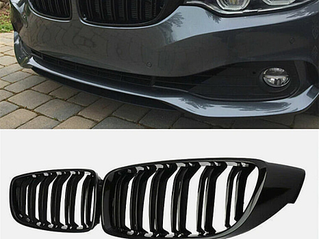 Grill, BMW F32/F33/F36 blanksvart, 2 st