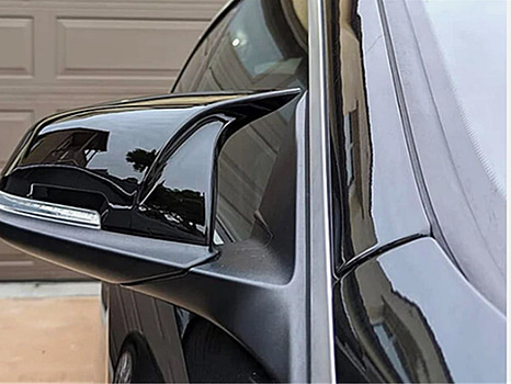 Spegelkåpa höger + vänster blanksvart,  F32/F33/F36